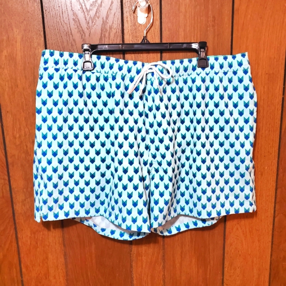 Bonobos Board Shorts Men Medium Green Inner Pocket Drawstring Beach Size XXL